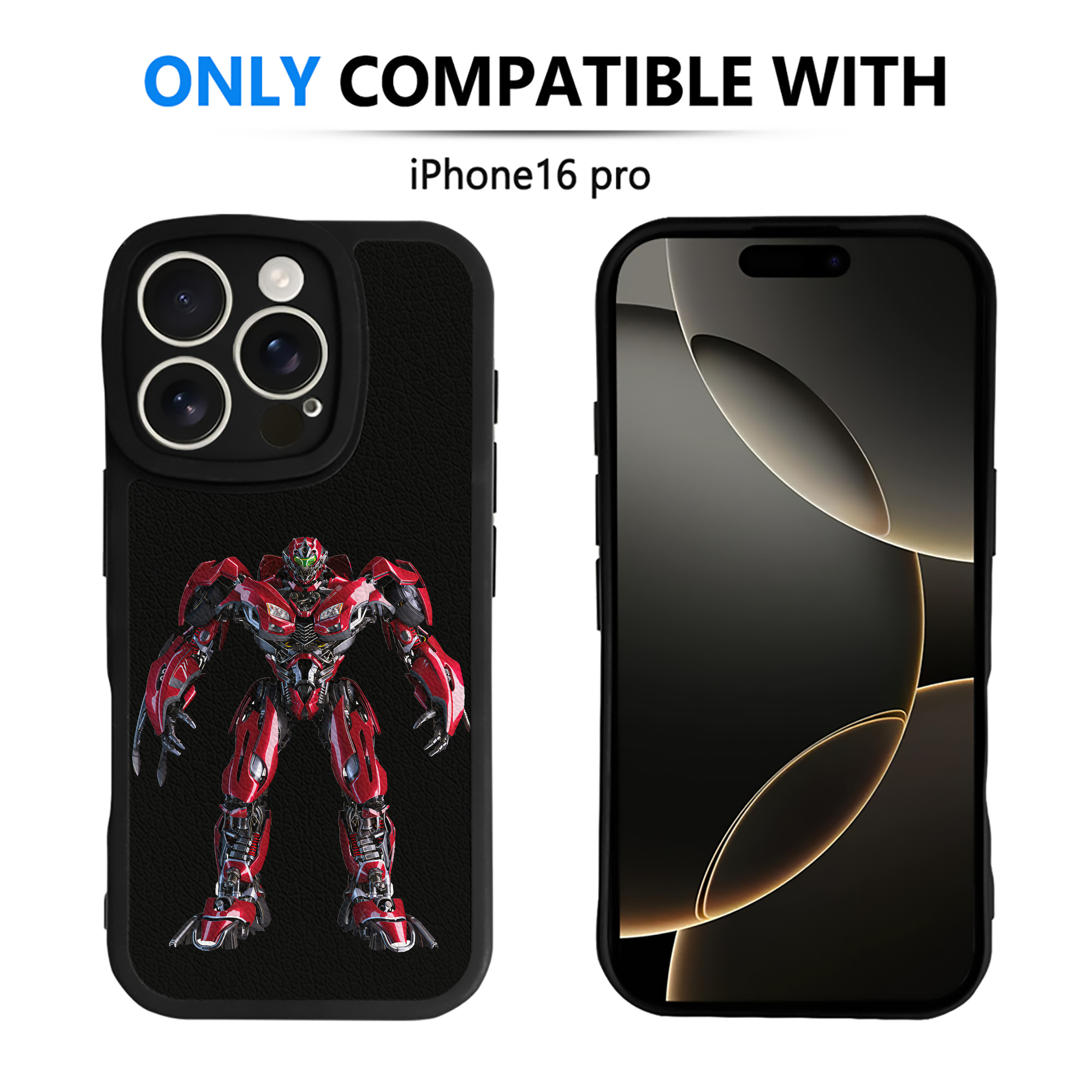 （画像用） Transformers トランスフォーマー 【iPhone 16シリーズ対応】シリコンスマホケース（レザー調） 材質：シリコン